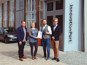 Kooperationsvereinbarung und Brainstorming im Innovation Port Wismar der Hochschule
